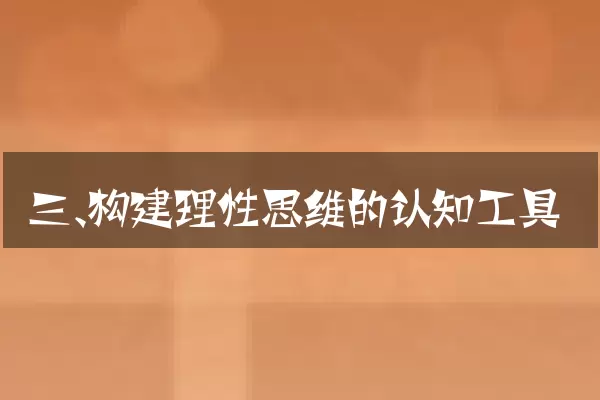 三、构建理性思维的认知工具