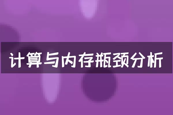 计算与内存瓶颈分析